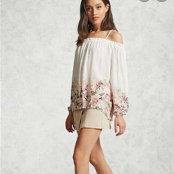 PAPAYA•NWOT FLORAL OFF THE SHOULDER BLOUSE - Picture 1 of 7